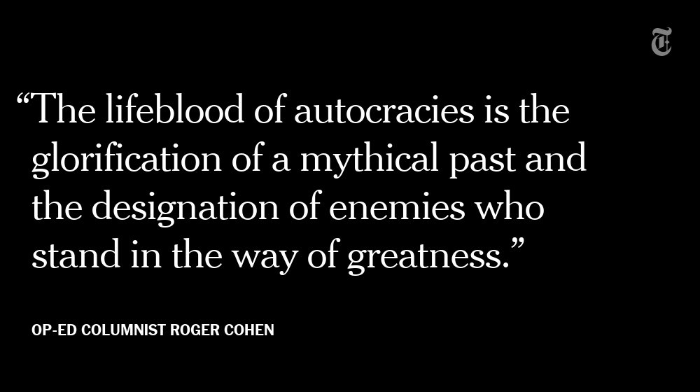nytimes's tweet photo. Opinion: " 'Enemy of the people' is a phrase with a near-perfect totalitarian pedigree" https://t.co/cobDHSfQvj https://t.co/Nqr1b8HEyp