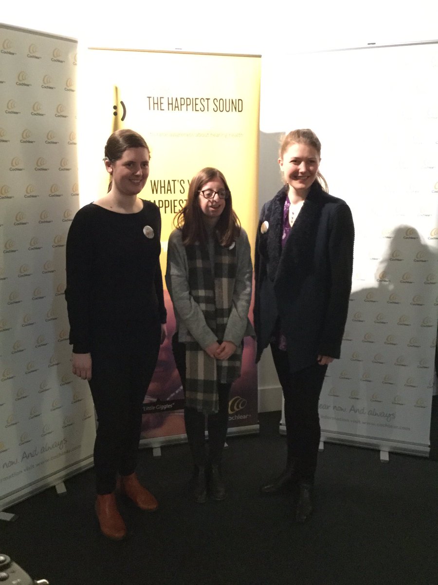 CochlearUK's tweet photo. Previous @CochlearUK scholarship winners share their #HappiestSound too #Cochlear2017 https://t.co/psZaEU3N7F
