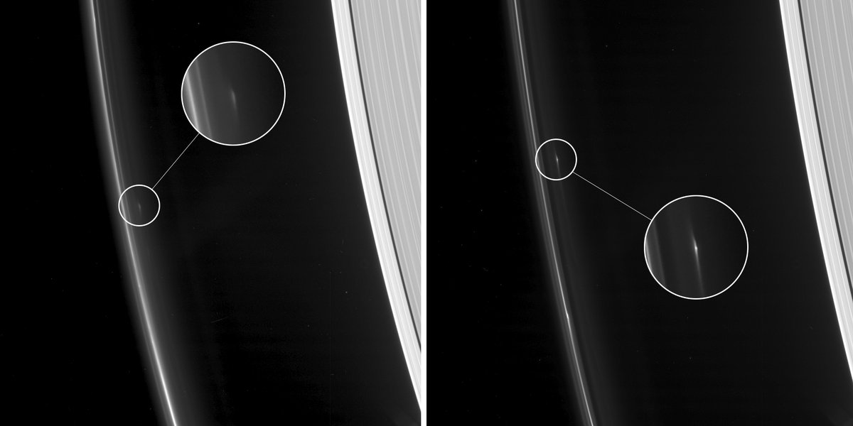 #SaturnSaturday ICYMI: We're tracking several small objects in one of Saturn's rings. Details: go.nasa.gov/2lDZV5r