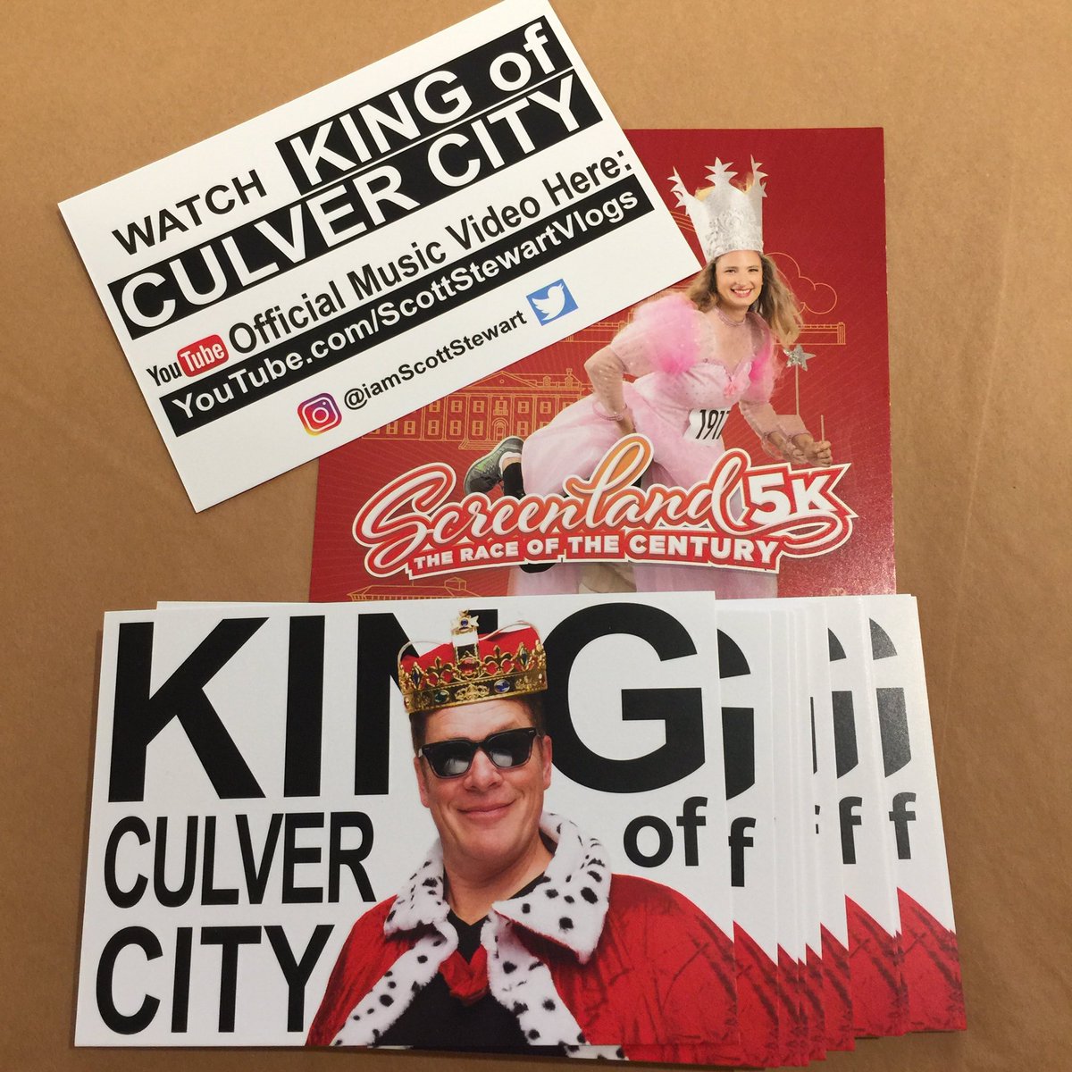 iamScottStewart's tweet photo. KING OF CULVER CITY #screenland5k Sun Feb 26_17 come say hi Watch the officially video here: https://t.co/OlxDSLBs3y https://t.co/3dLTFvoNn4