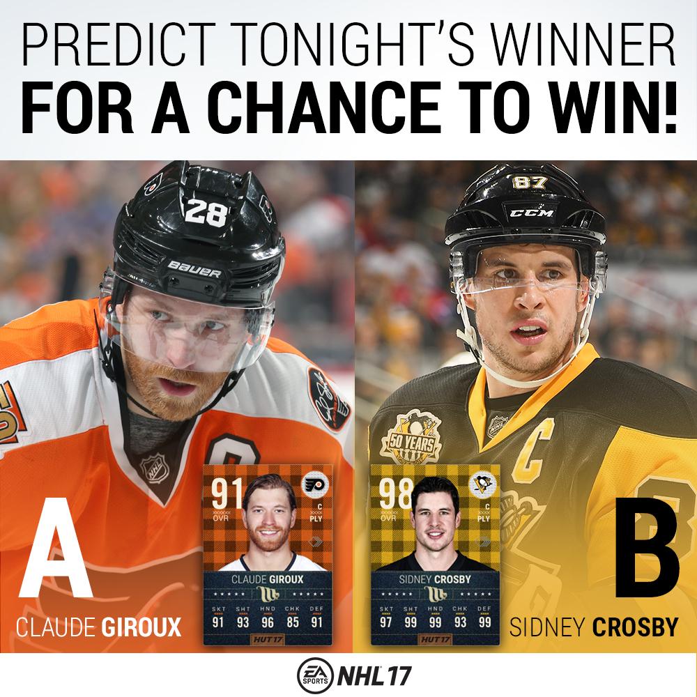 EASPORTSNHL's tweet photo. RETWEET + PREDICT tonight's #StadiumSeries winner for a chance to win! https://t.co/vscdm0bk6z