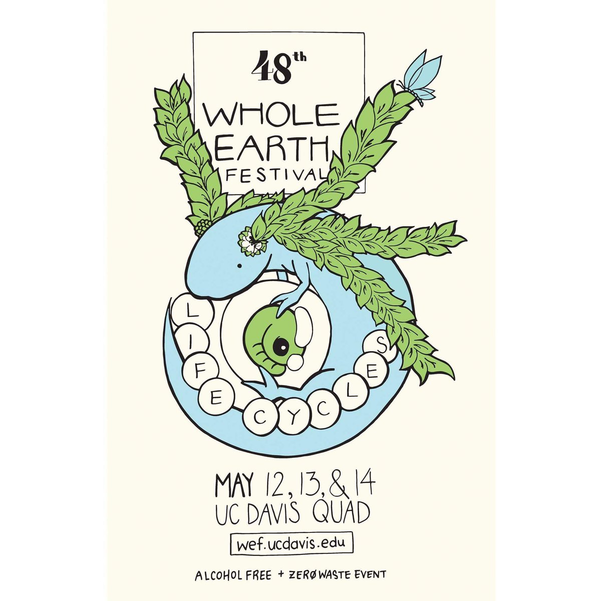 The poster design for WEF 2017!! #wef #wholeearthfestival #lifecycles