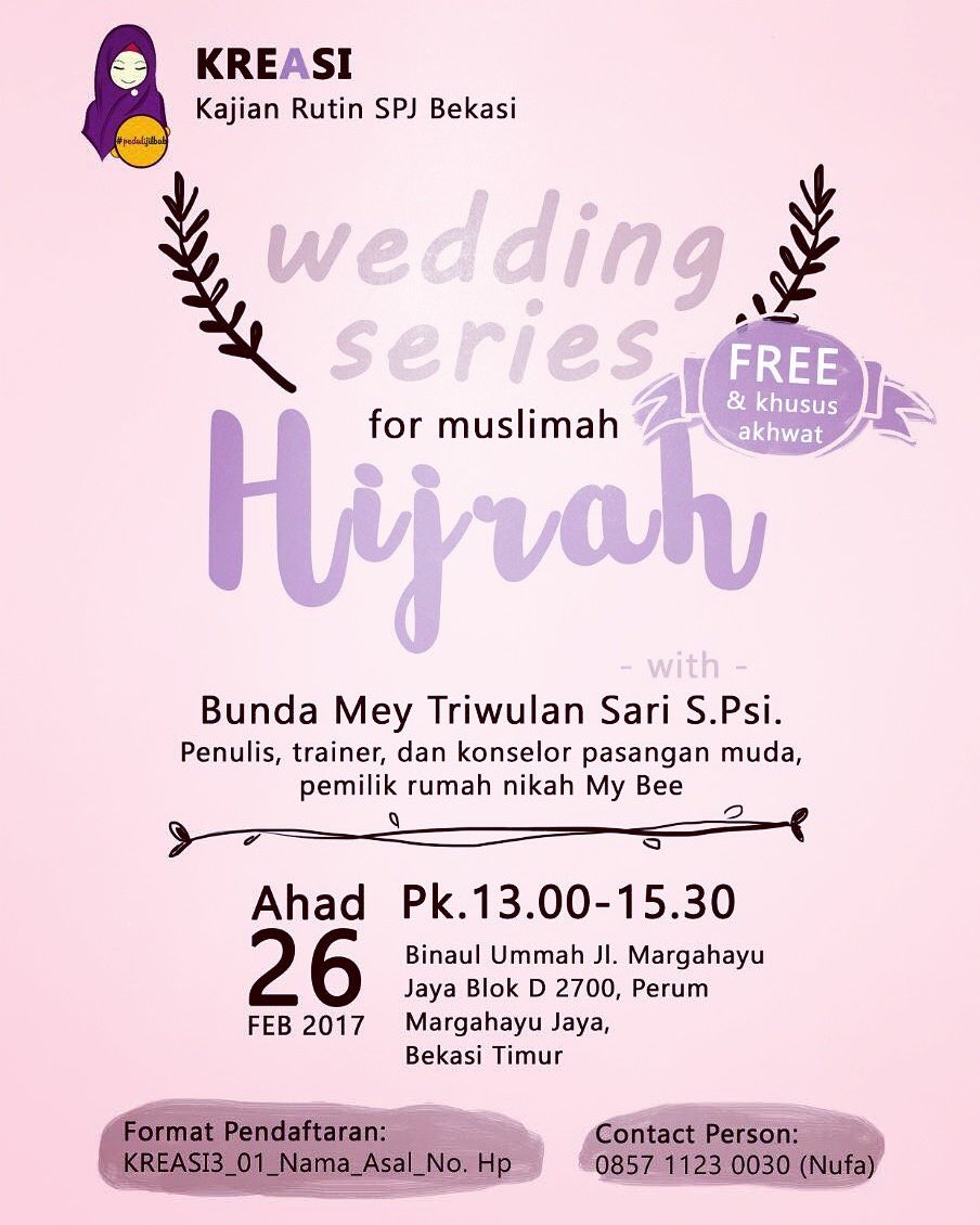 Assalamu'alaykum shalihat😊 Sudah daftar untuk acara KREASI besok?