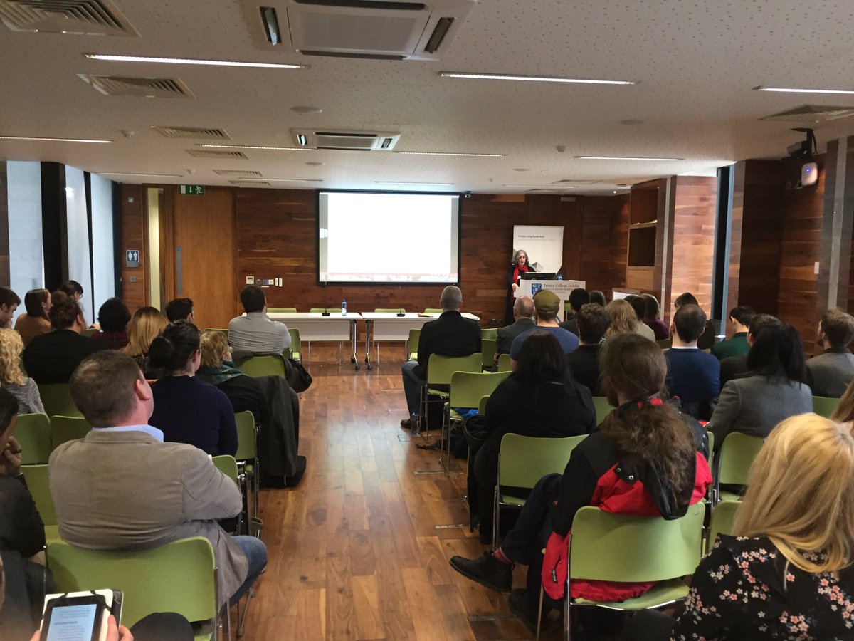 IHSA1950's tweet photo. Catriona Crowe of @NARIreland delivering the keynote address @ihsa2017 @SarahAnneBuckle @CumannStaire @LouiseCollins1 #TCD @IrishResearch https://t.co/gbwmRafTHq