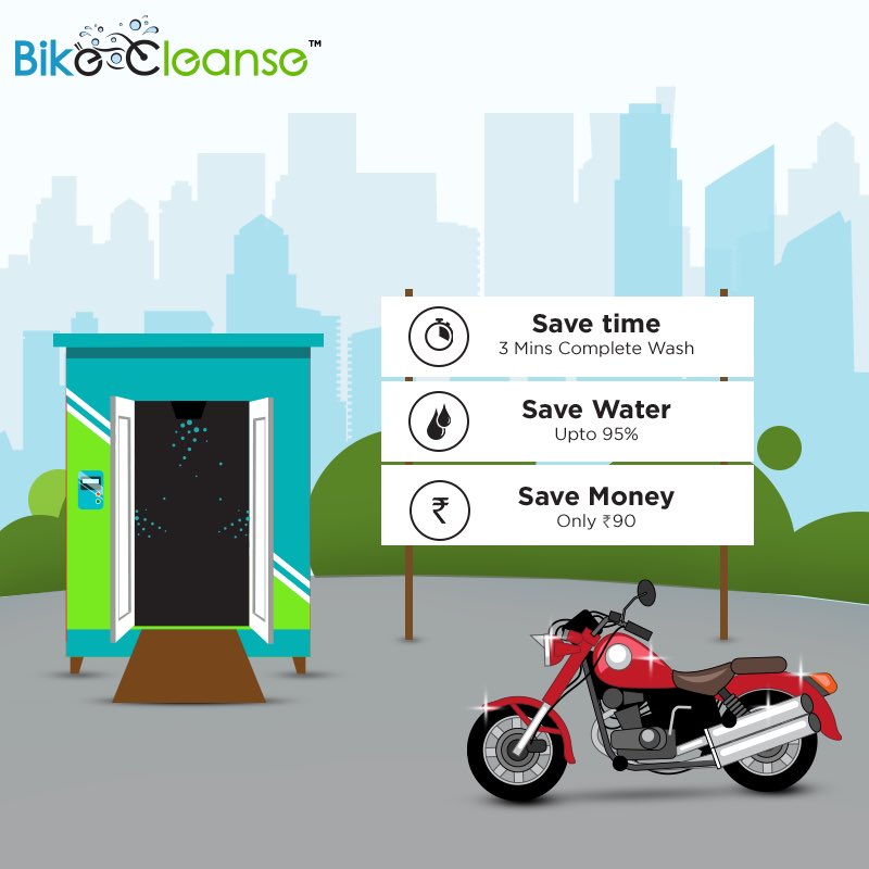 At our automatic bike wash stores we like to ride savings and you? #savetime #savewater #savemoney #ridesavings #savinghacks #bikewashstore