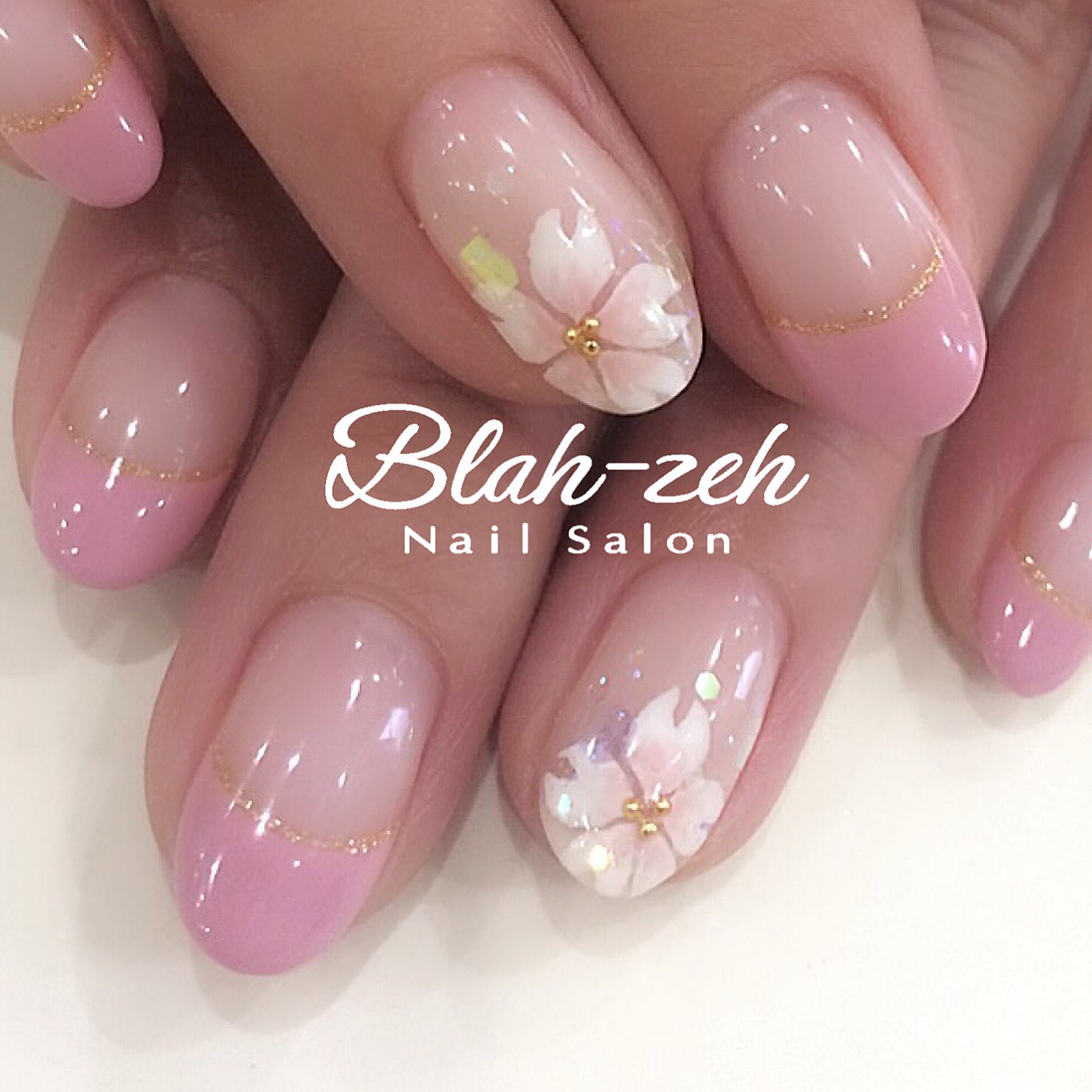 Blah Zeh Nail Salon School 17春ネイル 17桜ネイル 桜ネイル 春ネイル フラワーネイル フレンチネイル シンプルネイル オフィスネイル 錦糸町ネイル 錦糸町ネイルサロン 錦糸町ジェルネイル 錦糸町フット 錦糸町ペディキュア 錦糸町