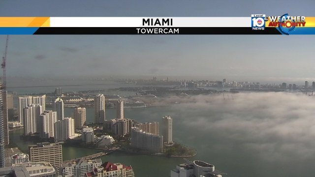 Fog finally burning off.  Tune in to @WPLGLocal10 for what to expect for the rest of your weekend. #miami #FLL https://t.co/pPduoxaeow