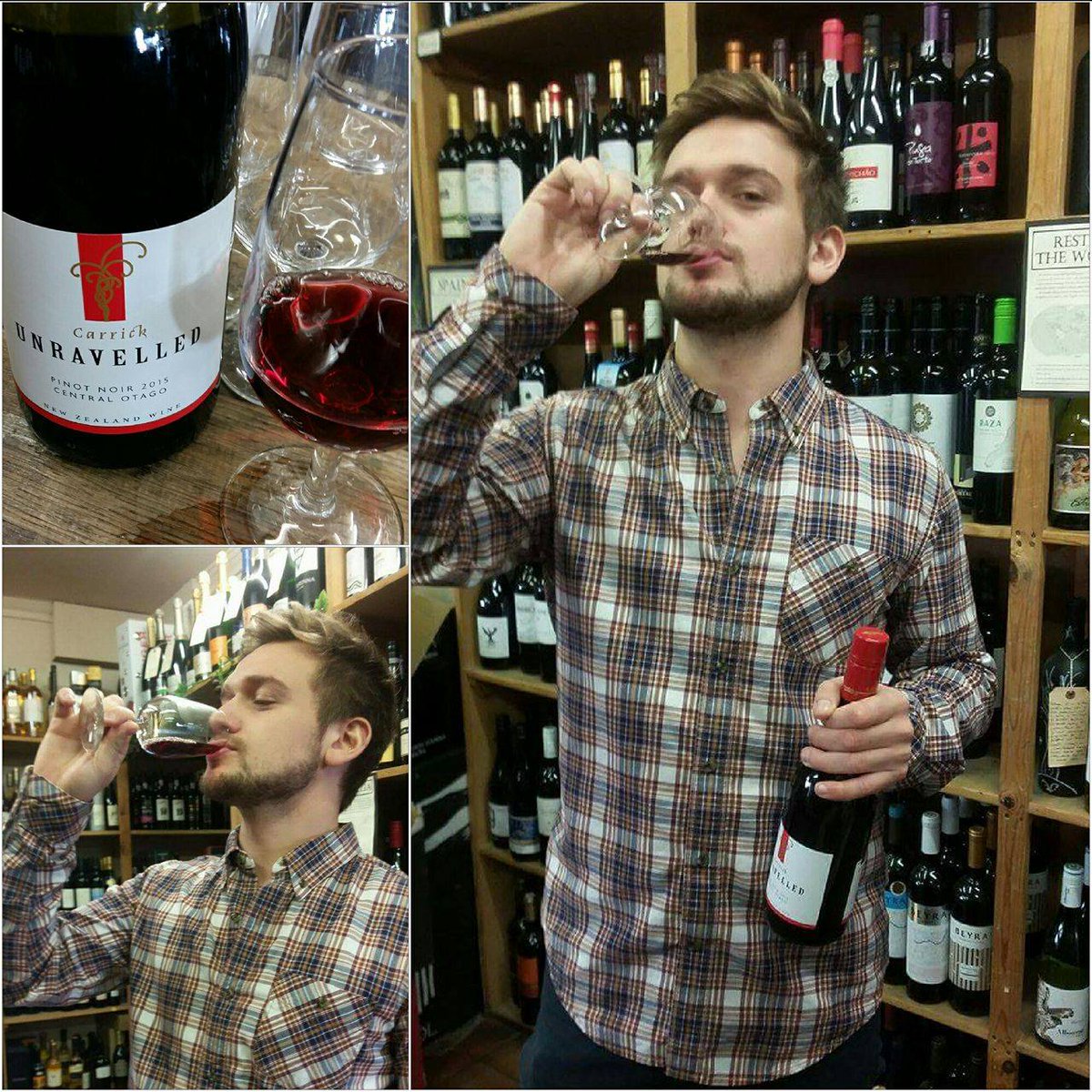 Today we're 'Unraveled' by a lovely fruity 2015 Pinot Noir from <a href="/carrickwines/">Carrick Wines</a>. Swing by the shop today for a taster! #saturdaysamples
