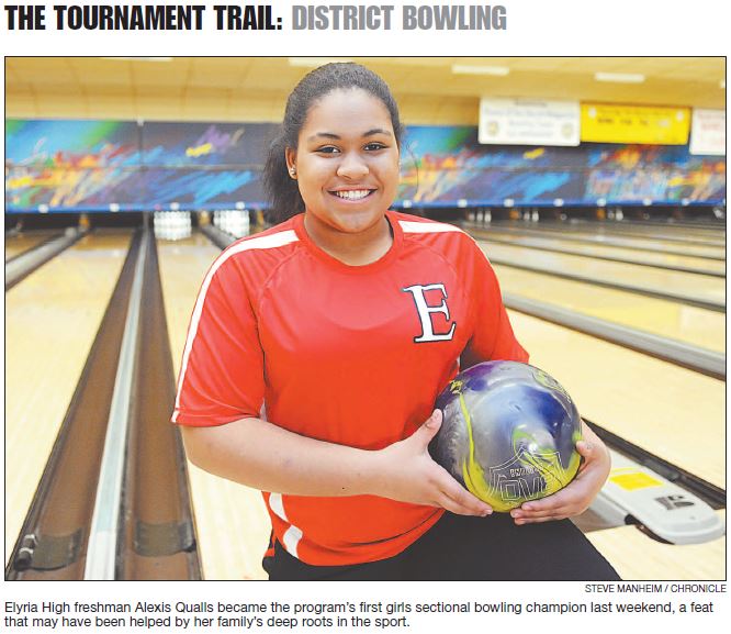 ElyriaAthletics's tweet photo. Good luck to EHS Freshman Bowler Alexis Qualls in the Division I district bowling tournament! Article via @ElyriaCTSports https://t.co/CVIJ39efLc