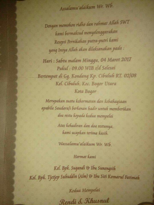Buat V khususnya VIGOER yg kenal dapet undangan nih dari salah satu anggota Vigoer .. Di mohon kehadirannya yaaa :)