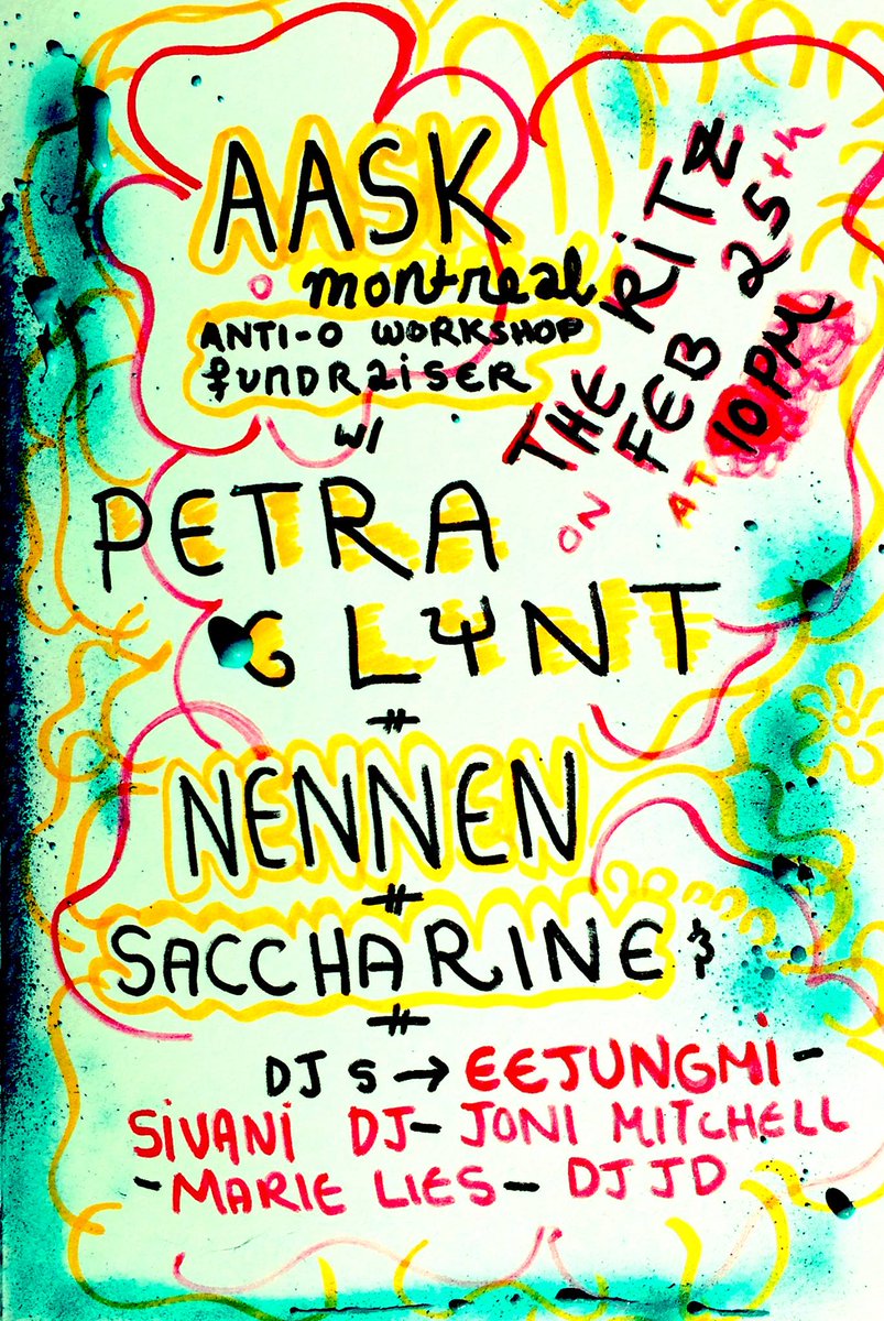 Marilis C (@marilisc) on Twitter photo Our AASK fundraiser got some @CultMTL love cultmontreal.com/2017/02/saturd… See you tonight at <a href="/barleritzpdb/">Bar Le Ritz P.D.B.</a> for Saccharine, Nennen & <a href="/PetraGlynt/">Petra Glynt</a>! Our AASK fundraiser got some @CultMTL love cultmontreal.com/2017/02/saturd… See you tonight at <a href="/barleritzpdb/">Bar Le Ritz P.D.B.</a> for Saccharine, Nennen & <a href="/PetraGlynt/">Petra Glynt</a>!