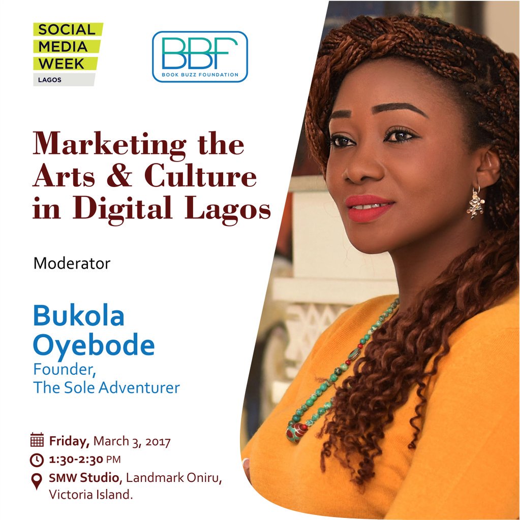 The #SMWMarketingtheArts panel will be moderated by <a href="/Bukola_Oye/">Ashanky Ph</a> of @tsalovesart we excited!Register here bit.ly/2kLkq37 to join us.