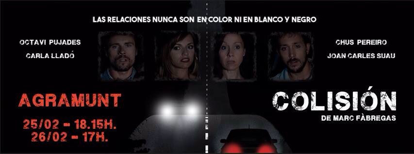 colisionlapeli's tweet photo. AVUI I DEMÀ. COLISIÓN A AGRAMUNT. @octavipujades @chus_pereiro @jcsuau @CarlaLlado @kristu @emma_caballero_ https://t.co/yJfK0O89wi