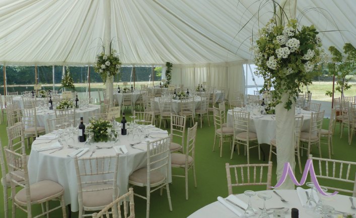 A classy setting for a romantic wedding in a Be Upstanding Marquee. #marqueewedding