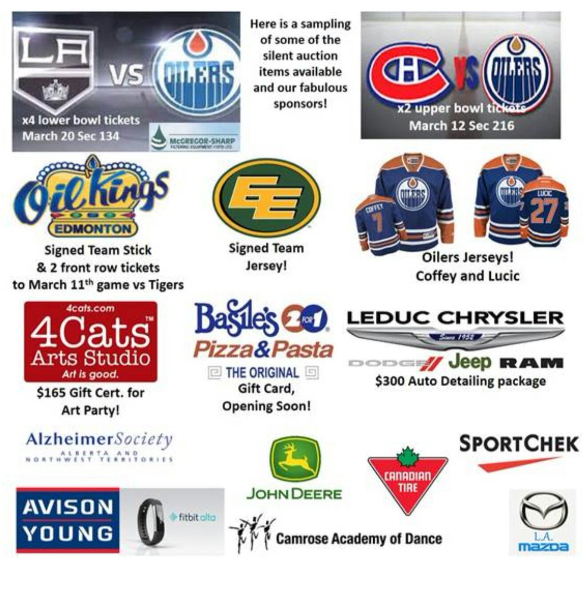 jaycole1977's tweet photo. Here is a sneak preview at some items that will be available at the silent auction  March 4 @ the Leduc @TheCDNBrewhouse #leducoldblades https://t.co/0jsTASseWN