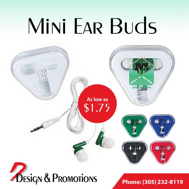 DesignAndPromos's tweet image. Mini Ear Buds (Online Special) - Order Now: bit.ly/2lJci2C
#miniearbuds #technology #audio #marketing #imprint #Customize #logo