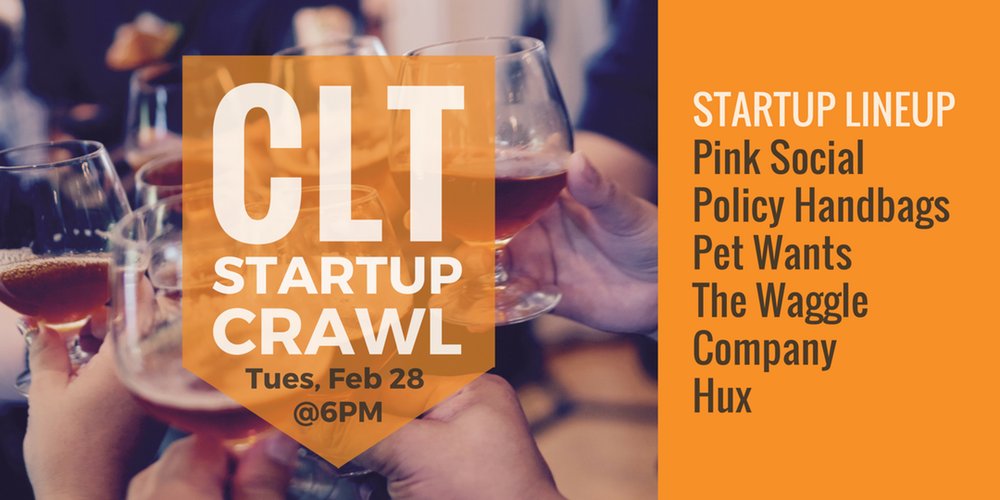 It's #STARTUPCRAWL time again #CLT! See you there with @shoppinksocial @petwantsclt @thewaggleco &amp; <a href="/SycamoreBrewing/">Sycamore Brewing</a>! buff.ly/2lioy6R