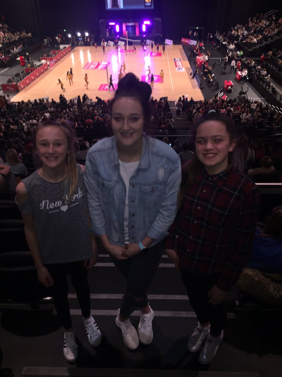 Enjoying netball at Birmingham with Laura Malcolm and Ellie Cardwell. Ribble valley netball club 😄😄