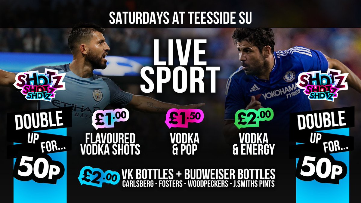 Shots, shots, shots, EVERYBODDYYY £1 shots every Saturday <a href="/teessidesu/">Teesside University Students’ Union (TUSU)</a>