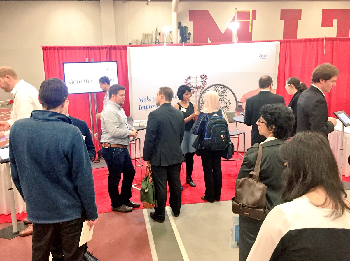 SwissnexBosNYC's tweet photo. We're thrilled to have @Roche with us today at the #SwissCluster at #MITECF! #connectingthedots #CareerFair #MIT https://t.co/0RHFI42geD