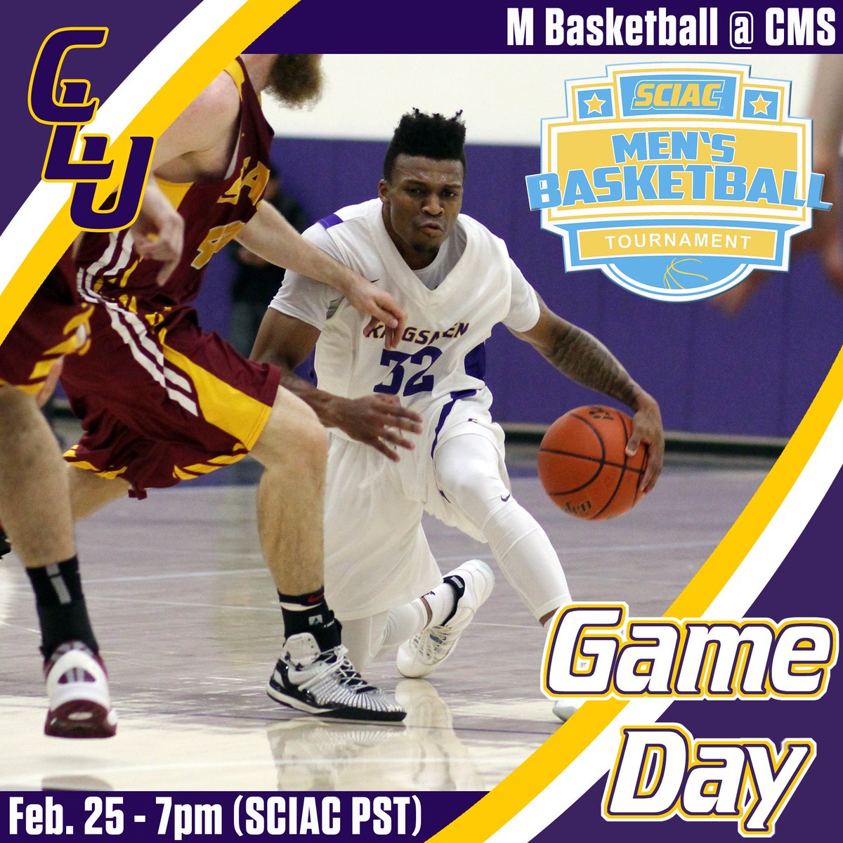 Cal Lutheran Athletics (@clusports) on Twitter photo GAME DAY! <a href="/CLUmBasketball/">Kingsmen Basketball</a> travels to <a href="/AthleticsCMS/">CMS Athletics</a> for the SCIAC Postseason Tournament title game at 7pm! Watch LIVE
portal.stretchinternet.com/sciac/ GAME DAY! <a href="/CLUmBasketball/">Kingsmen Basketball</a> travels to <a href="/AthleticsCMS/">CMS Athletics</a> for the SCIAC Postseason Tournament title game at 7pm! Watch LIVE
portal.stretchinternet.com/sciac/