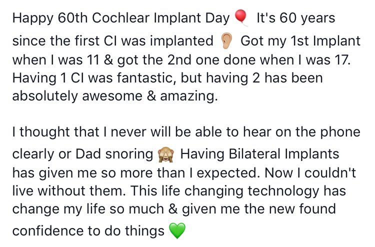 KatieEdwards_10's tweet photo. Happy 60th Cochlear Implant🎈 Thanks for giving me the chance @nottmhospitals @EarFoundation @CochlearUK 👍🏽#cochlearimplantday #Cochlear2017 https://t.co/wexgM4V1Ah
