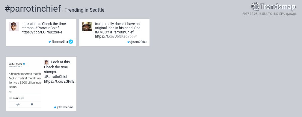 TrendsSeattle's tweet photo. #parrotinchief is now trending in #Seattle
https://t.co/IGrCcQ1Ans https://t.co/Byk2a4gFHM