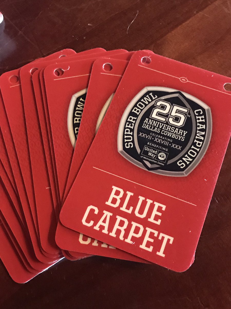 TonyFayPR's tweet photo. #Cowboys25 blue carpet credentials!! https://t.co/1WIzfhYj0I