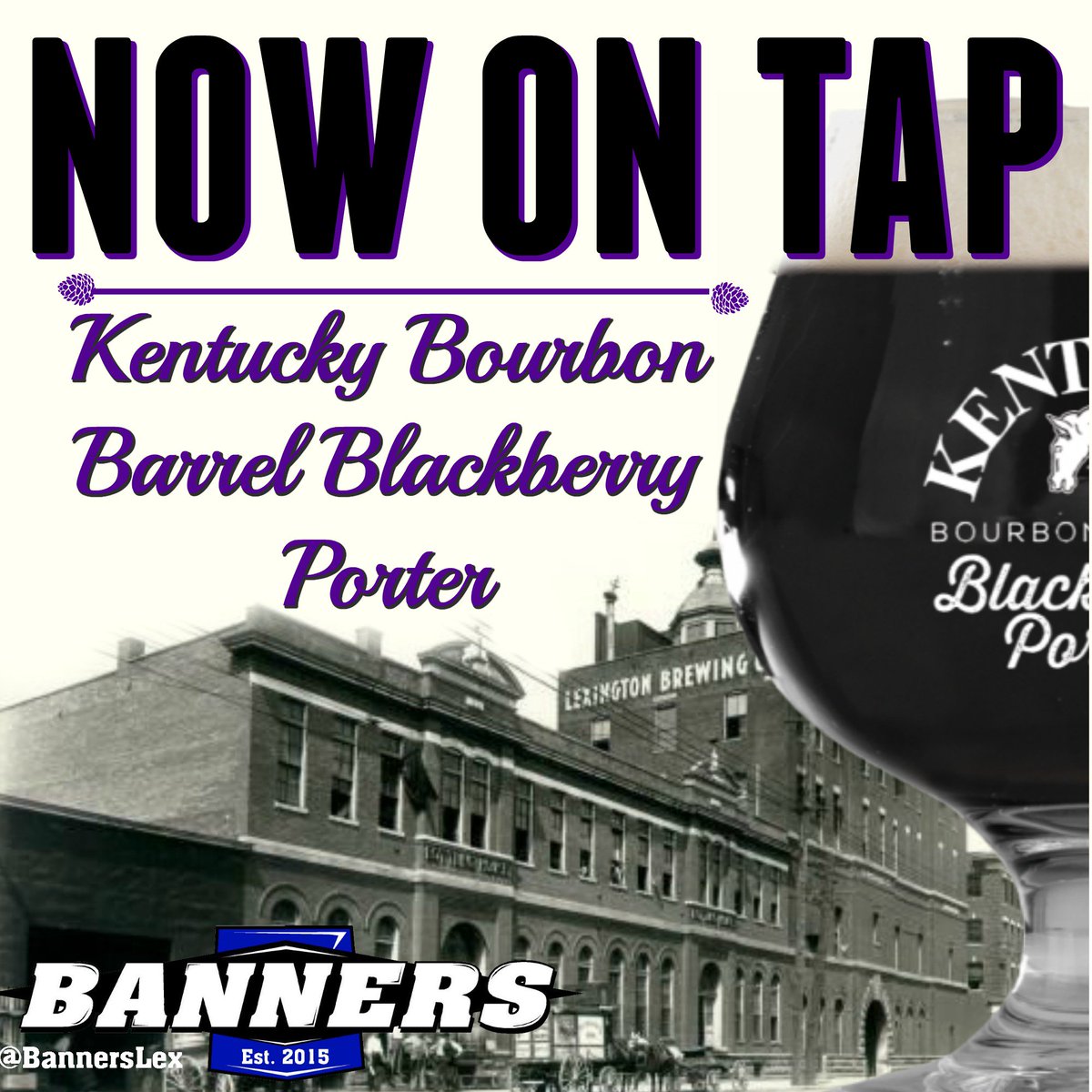 BannersLex's tweet image. #NowOnTap @KentuckyAle Blackberry bourbon barrel porter! 🍻🍇#RotatingCraft @LexBeerScene 
@LexBeerClub @LexHopHeads