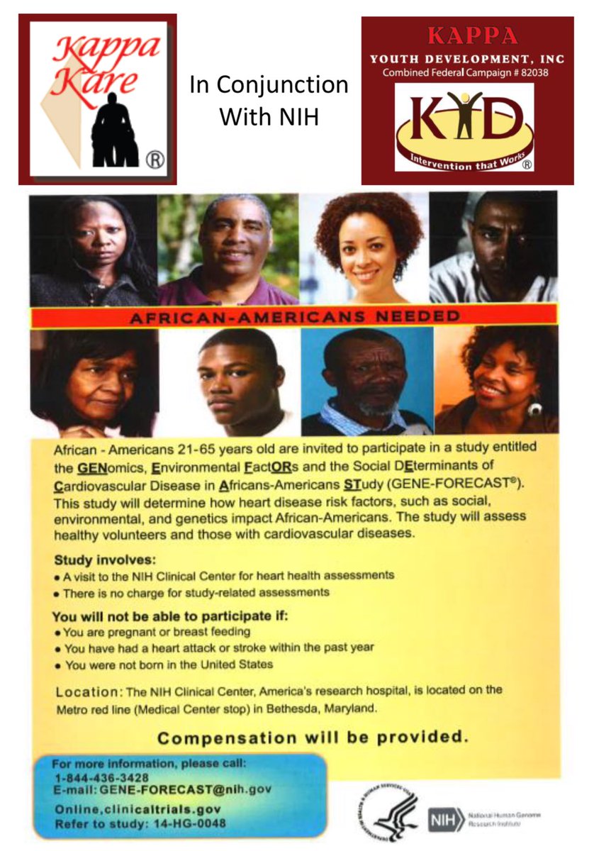 UMWAlumni1's tweet photo. Help to find out our GENE-FORECAST! A new study on heart disease risk factors and the impact on African Americans. https://t.co/KZ9jgBbK1H