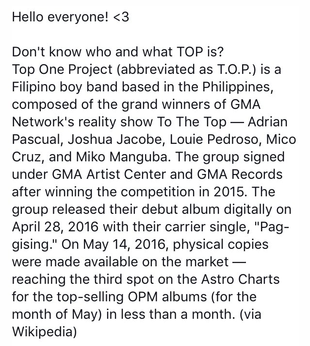 toponeprojects_'s tweet photo. Hello unstoppables! Be updates to the latest events of @toponeproject by following their social media accounts! Thanks and Godbless 💖 https://t.co/XoRaUkexog