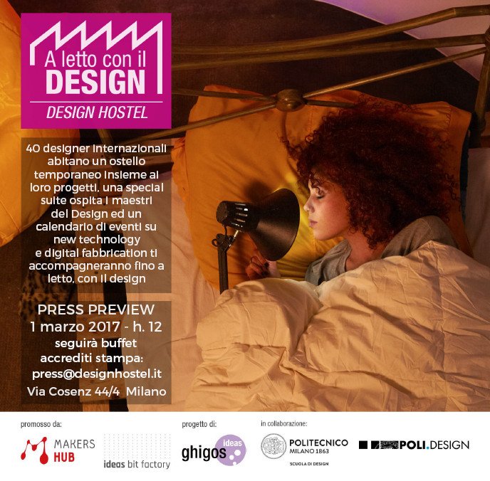 #designhostel #milanofuorisalone2017 il primo ostello per designer nel più grande #makerspace d'Italia. #presspreview 1 marzo