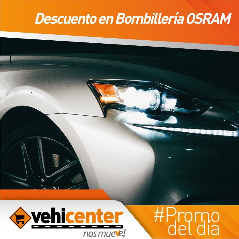 Vehicenter's tweet photo. #PromoDía: Sábado de súper promociones, hoy 20% de descuento en toda la bombillería marca OSRAM, ¡Visítanos! #Vehicenter #OSRAM https://t.co/9U0lc4s1db