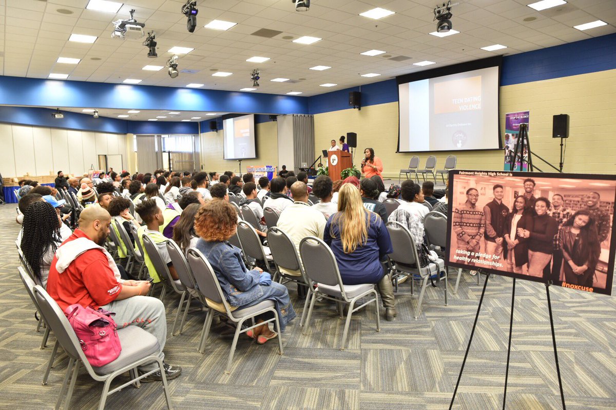 PGCFamilyServe's tweet photo. Compromise Up Not Down. Packed house at Today's  #NoExcuse4DatingAbuse Event @pgparks @PrinceGeorgesMD @PGCDSS @CountyExecBaker @pgccnews https://t.co/k3RAQKT2WC