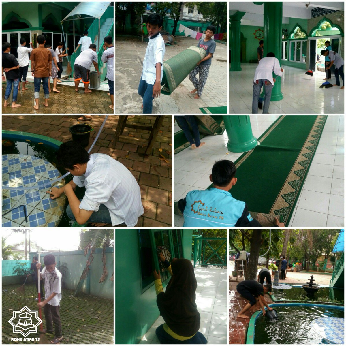 Alhamdulillah, kegiatan Bersih-Bersih Masjid kemarin berjalan lancar... car... car...
Makasih untuk yang sudah hadir