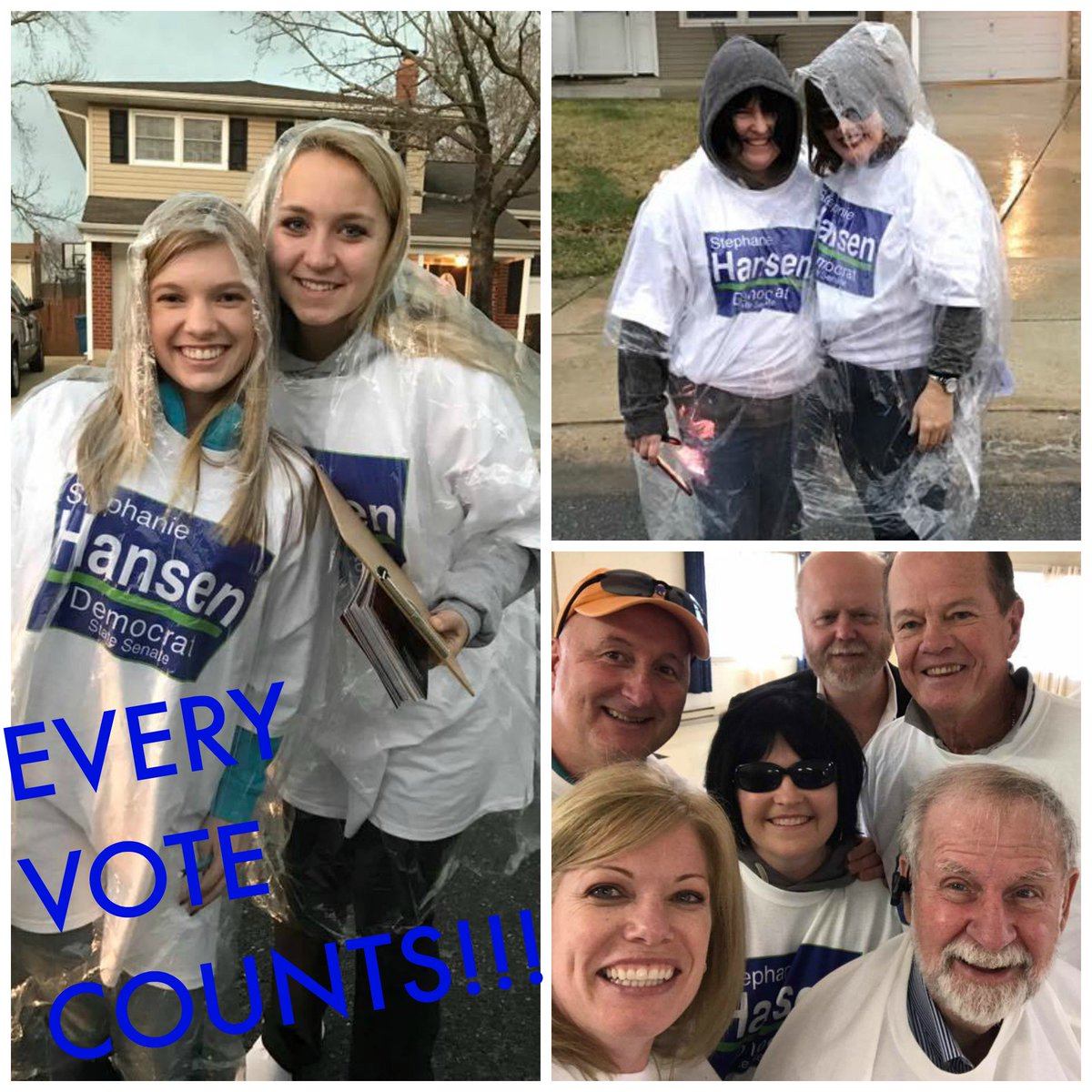 SD10: EVERY vote counts + everyone in Delaware is counting on you! Don't let a thunderstorm keep you from voting! #TeamHansen