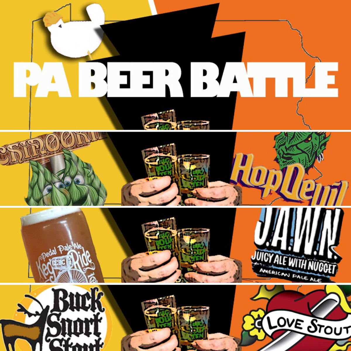 CJbigpour's tweet photo. Things are getting serious, people. Make your voice heard! #PABeerBattle #PGHvPhilly #stadiumseries #PACraftBeer #PABeer #SCBP https://t.co/WzrzzoasCo