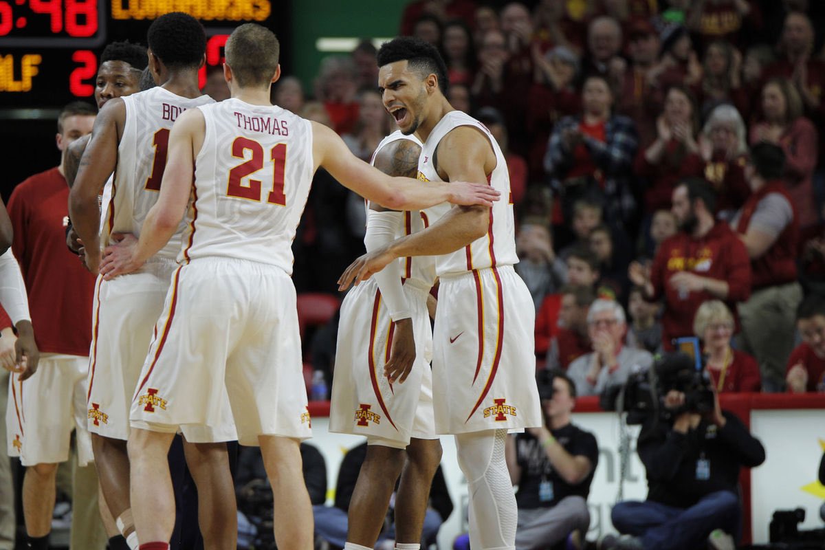CycloneAlley's tweet image. UPSET COMPLETE!!! Iowa State knocks off No. 9 Baylor to pick up its 5th straight win! Cyclones are now tied with WVU for 2nd in the Big 12!!