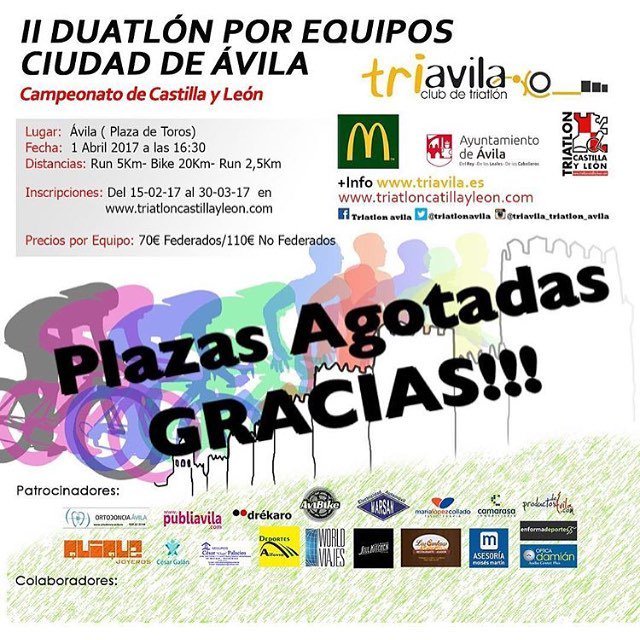 fedetriatloncyl's tweet photo. Cuando un cartel comunica que se han agotado las plazas es porque hay un buen trabajo detrás. Enhorabuena @triatlon… https://t.co/QxdiDjO8D7
