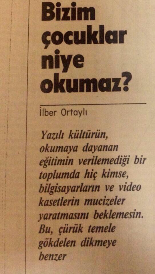 Bizim çocuklar niye okumaz?