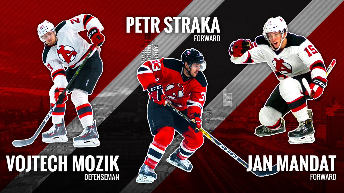 TheAHL's tweet image. Czech Mates – Mozik, Straka, and Mandat feeling at home with the @AlbanyDevils

#AHLOTB→theahl.com/ahlotb-czech-m…