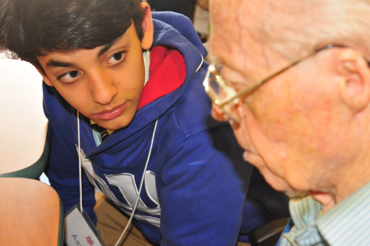 SweetReaders's tweet photo. Youth Empowered by the Elderly! #connectinggenerations #endalz #catalystsforchange #eldalz Brunswick Boys have so much heart! https://t.co/RLEKYAVgOI