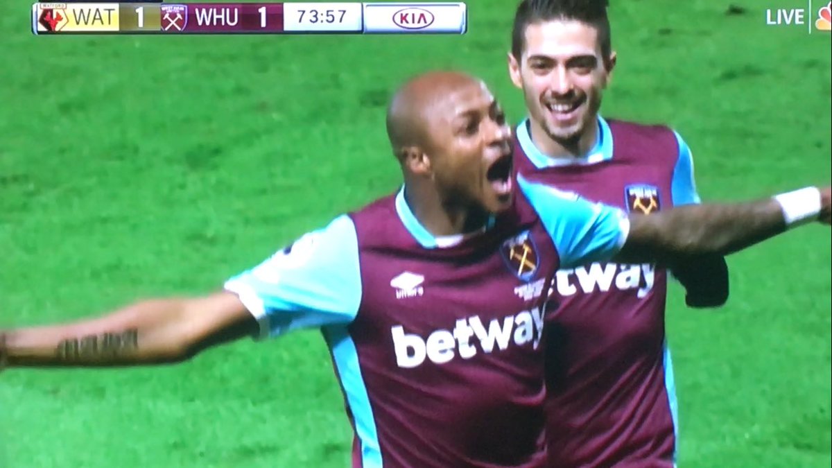Ayew!!!! 1-1!! Now let's go for the win!! COME ON YOU IRONS!!!!