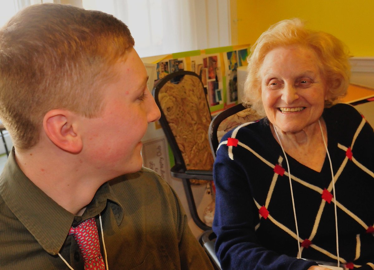 SweetReaders's tweet photo. Youth Empowered by the Elderly! #connectinggenerations #endalz #catalystsforchange #eldalz Brunswick Boys have so much heart! https://t.co/RLEKYAVgOI