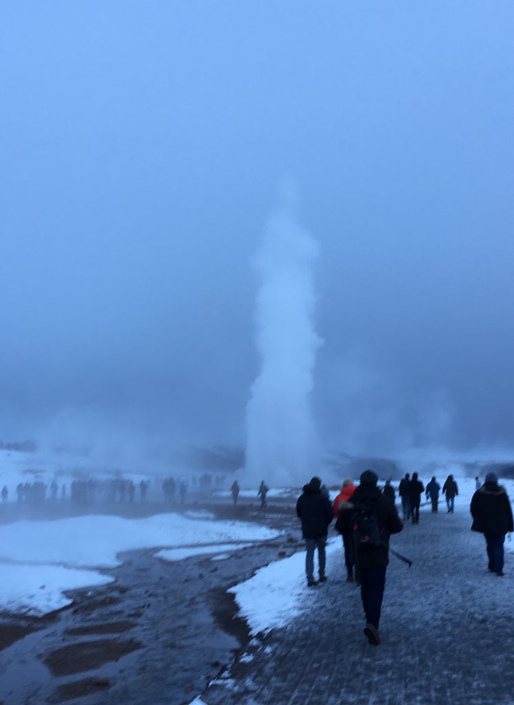a geyser erupting