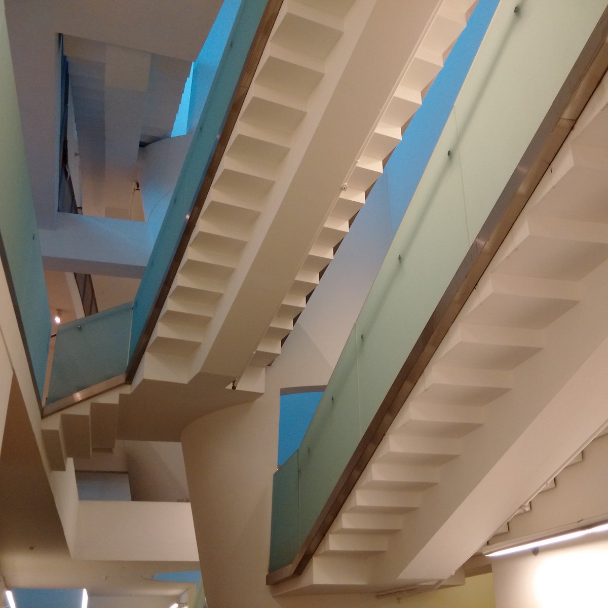 BVGuplan's tweet photo. The #ReidBuilding @GSofA is so well designed (go figure, it's an art uni) the staircases are aesthetically pleasing! https://t.co/JzBbEeHiFD