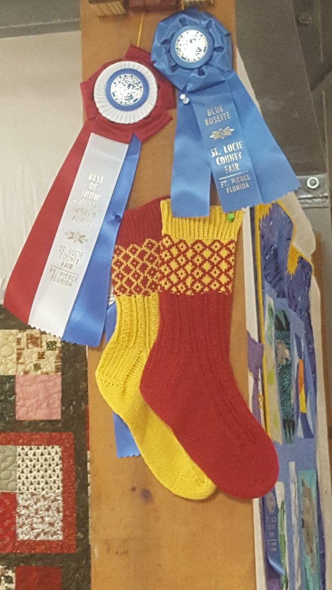 DanRorabaugh's tweet photo. Award-winning socks by @_Caryn_S #bestinshow #topsocks https://t.co/DzgDAOTL8K
