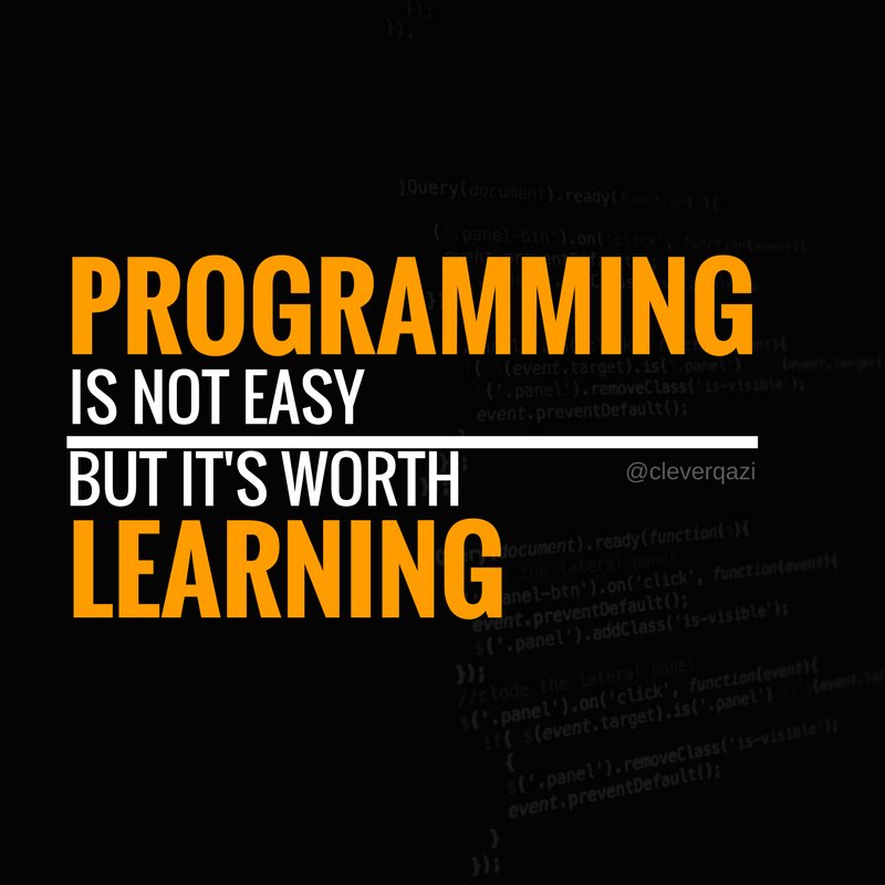 cleverqazi's tweet image. There are SOOO many reasons why it&apos;s worth it! #programminglife #becomeaprogrammer

cleverprogrammer.to/join