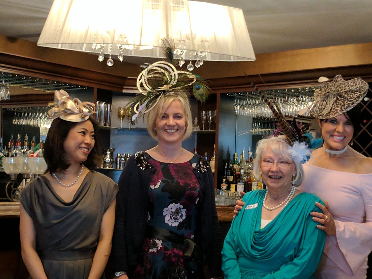 SommEvents's tweet photo. The fascinator competition @DTBYFoundation high tea https://t.co/o1NUde8fJd