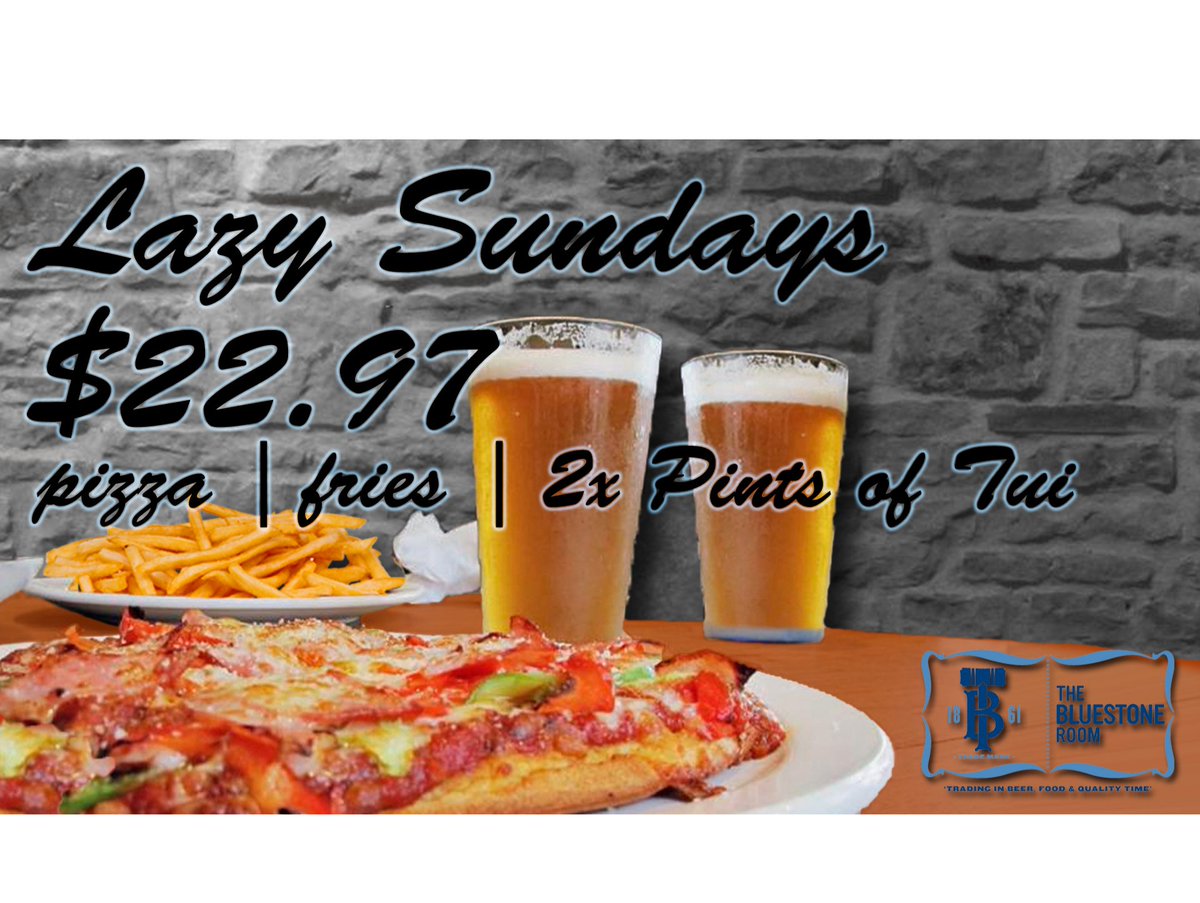 BluestoneRoom's tweet photo. Sundays are always best when you wander into a place with a deal that’s just right #mealdeal #aucklandeats #lazysundays #classicbluestone https://t.co/ZUi4a0rXjt
